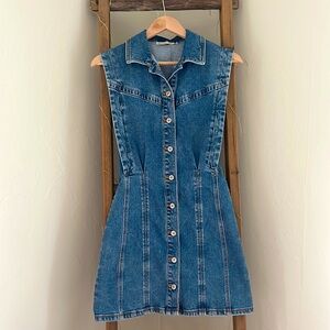 Abercrombie and Fitch Collared Denim Shirt Dress